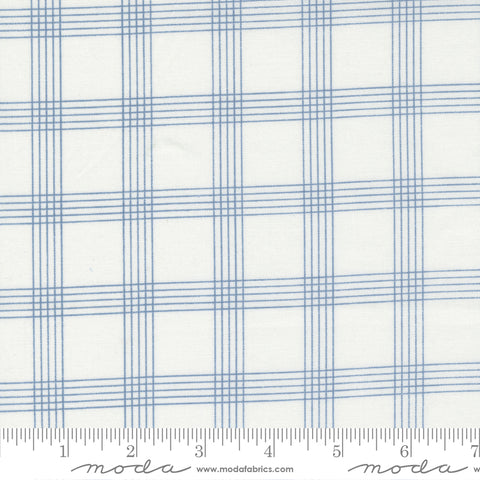 Nantucket Summer Cream Blue Plaid Yardage by Camille Roskelley for Moda Fabrics