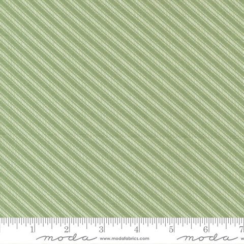 Dwell Grass Ticking Stripe Yardage by Camille Roskelley for Moda Fabrics
