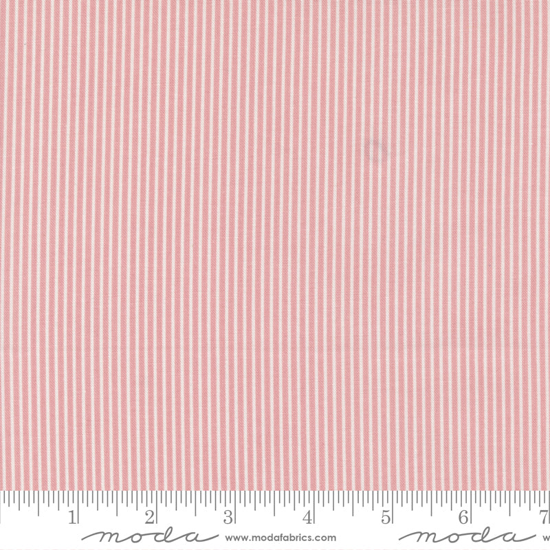 Sunnyside Coral Stripes Yardage by Camille Roskelley for Moda Fabrics
