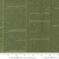 Graze Green Newsprint Yardage by Sweetwater for Moda Fabrics