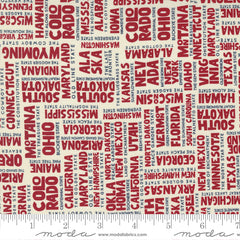 Stateside Apple Red States Yardage by Sweetwater for Moda Fabrics