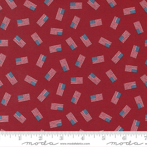 Stateside Apple Red Flag Yardage by Sweetwater for Moda Fabrics