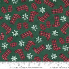 Home Sweet Holidays Green Boots and Mittens Yardage by Deb Strain for Moda Fabrics