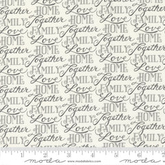 Happiness Blooms White Washed Words Of Love yardage by Deb Strain for Moda Fabrics