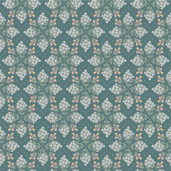 Songbird Serenade Teal Adoration Yardage by Lori Woods for Poppie Cotton Fabrics