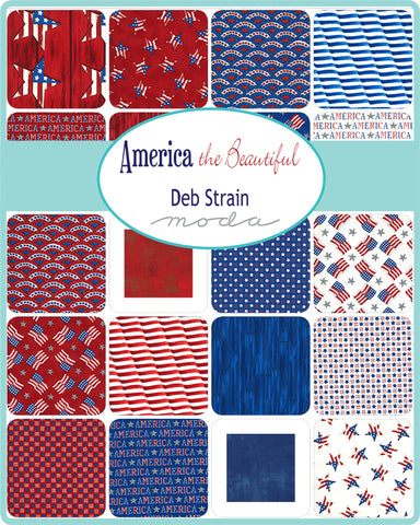 America The Beautiful Fat Quarter Bundle by Deb Strain for Moda Fabrics