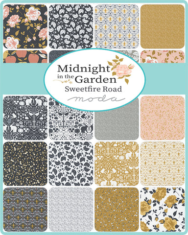 Midnight in the Garden Mini Charm by Sweetfire Road for Moda Fabrics