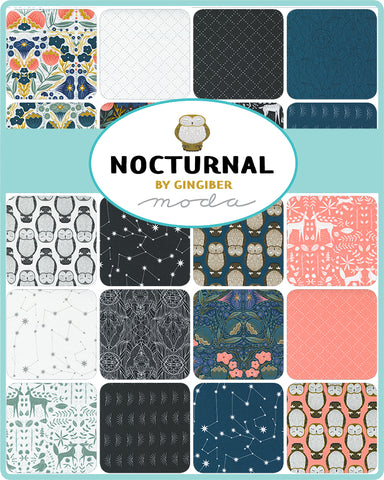 Nocturnal Mini Charm Pack by Gingiber for Moda Fabrics