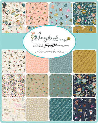 Songbook A New Page Charm Pack by Fancy That Design House for Moda Fabrics