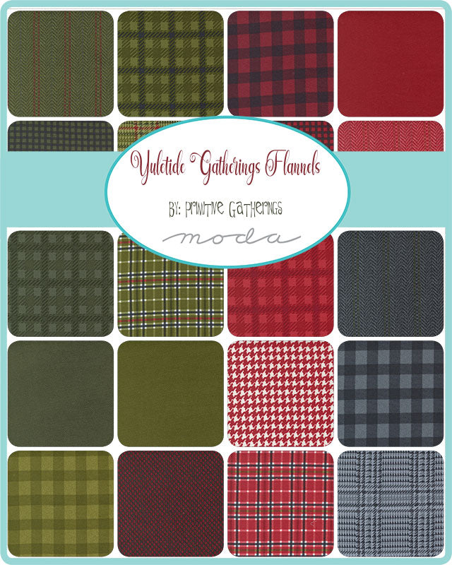 Yuletide Gathering Flannel Charm Pack by Primitive Gatherings for Moda Fabrics