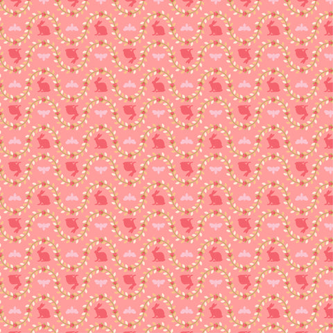 Poppie's Patchwork Club Pink Benjamin Yardage by Lori Woods for Poppie Cotton Fabrics