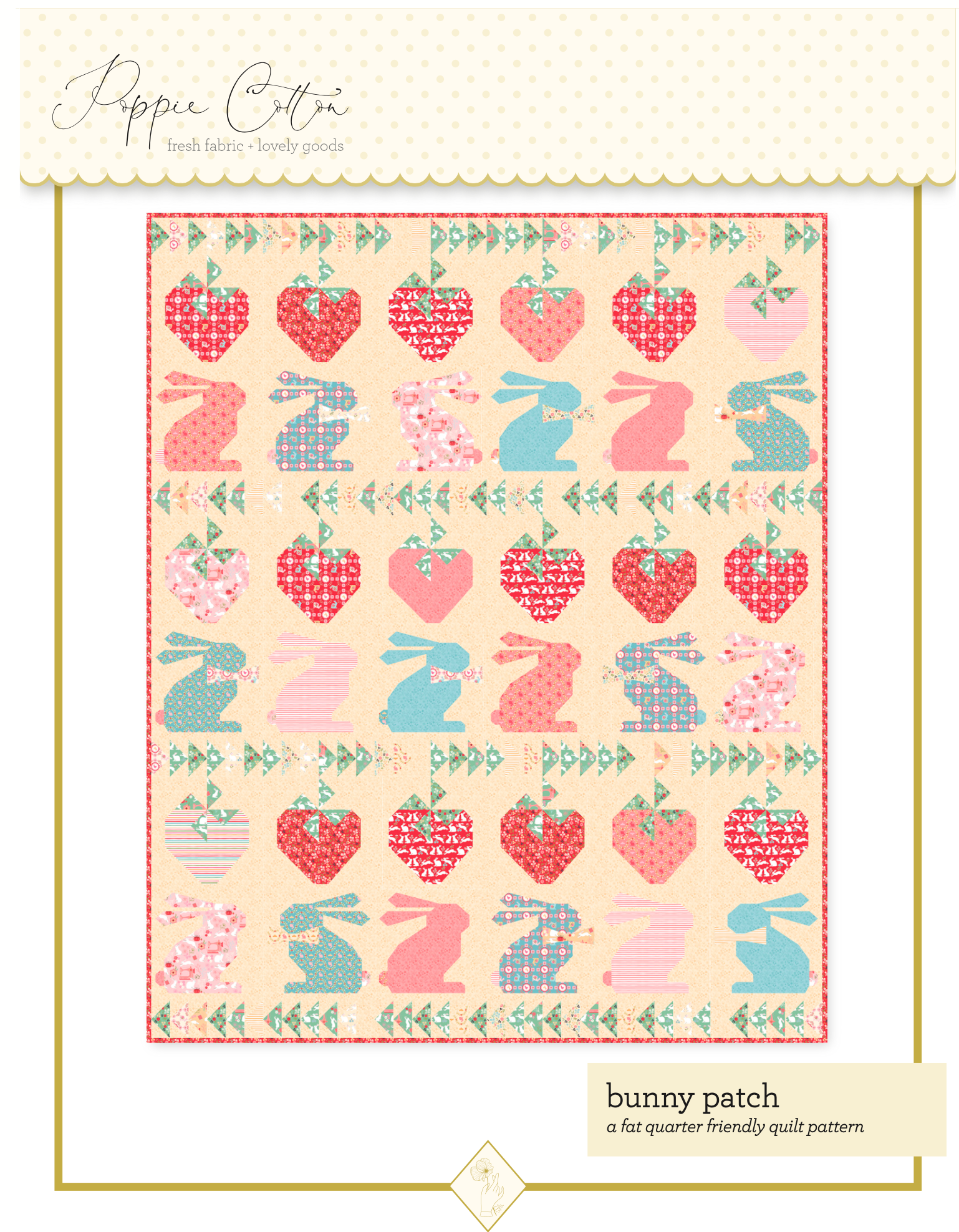 Bunny Patch Quilt Pattern by Poppie Cotton Fabrics