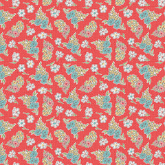 Stitch Cayenne Floral Yardage by Lori Holt for Riley Blake Designs