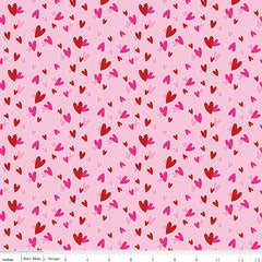 Gnomes In Love Pink Hearts Yardage by Tara Reed for Riley Blake Designs