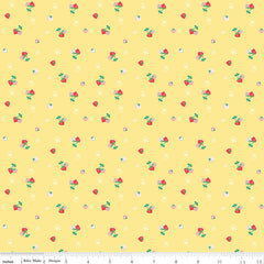 Quilt Fair Yellow Strawberries Yardage by Tasha Noel for Riley Blake Designs