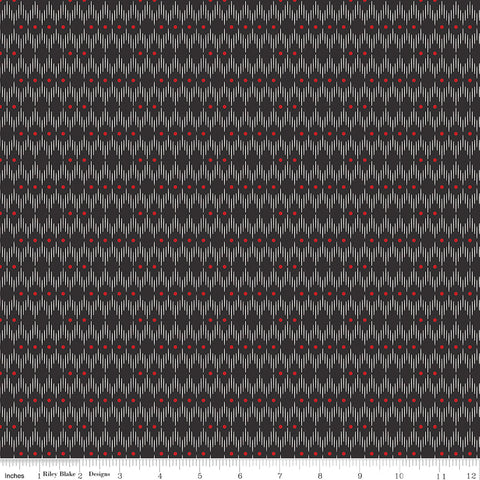 Into The Woods Black Line Dot Yardage by Lori Whitlock for Riley Blake Designs
