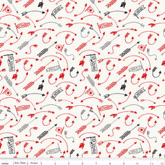 Into The Woods Off White Crazy Arrows Yardage by Lori Whitlock for Riley Blake Designs
