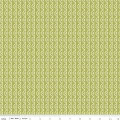 Adel in Spring Asparagus Lace Stripe Yardage by Sandy Gervais for Riley Blake Designs