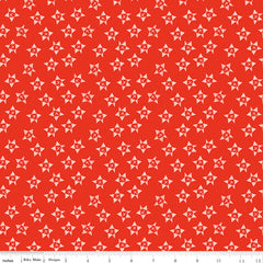 Red White & Bang! Red Wonky Stars Yardage by Sandy Gervais for Riley Blake Designs