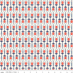 Red White & Bang! Cream Croquet Yardage by Sandy Gervais for Riley Blake Designs