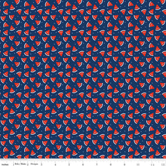 Red White & Bang! Navy Watermelon Yardage by Sandy Gervais for Riley Blake Designs