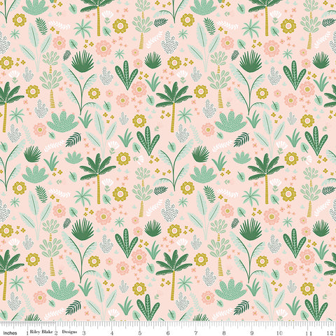 Hibiscus Blush Foliage Yardage by Simple Simon and Co. for Riley Blake Designs