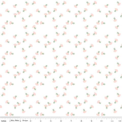 Hibiscus White Ditzy Yardage by Simple Simon and Co. for Riley Blake Designs