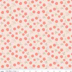 Daybreak Blush Flowers Yardage by Fran Gulick for Riley Blake Designs