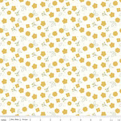 Daybreak Cream Flowers Yardage by Fran Gulick for Riley Blake Designs