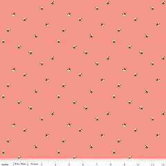 Daybreak Coral Bees Yardage by Fran Gulick for Riley Blake Designs
