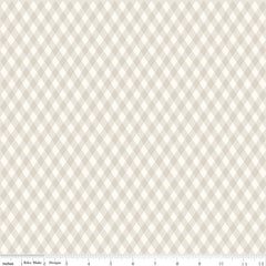 Honey Bee Taupe Plaid Yardage by My Mind's Eye for Riley Blake Designs