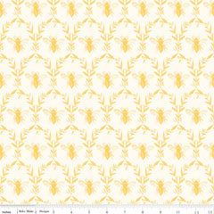 Honey Bee Parchment Damask yardage by My Mind's Eye for Riley Blake Designs