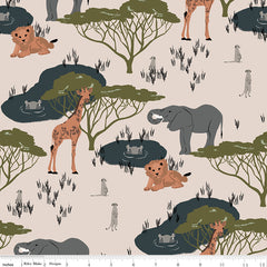 The Waterhole Natural Main Yardage by Gabrielle Neil Design for Riley Blake Designs