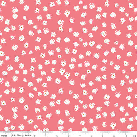 Flower Garden Coral Daisies Yardage by Echo Park Paper Co. for Riley Blake Designs