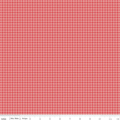 Bee Plaids Barn Red Harvest Yardage by Lori Holt for Riley Blake Designs