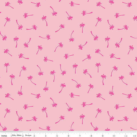 Sunshine Blvd Pink Palm Trees Yardage by Amber Kemp-Gerstel for Riley Blake Designs