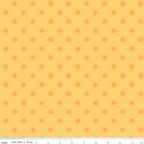 Sunshine Blvd Yellow Suns Yardage by Amber Kemp-Gerstel for Riley Blake Designs
