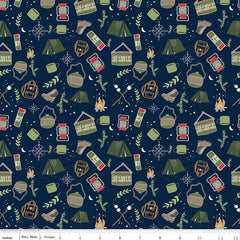 Love You S'more Navy Main Yardage by Gracey Larson for Riley Blake Designs