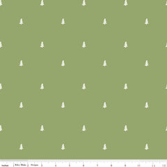 Love You S'more Green Trees Yardage by Gracey Larson for Riley Blake Designs