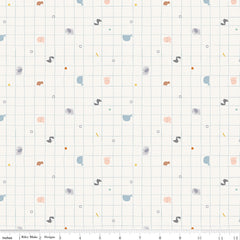 Little Things Off White Grid Yardage by the RBD Designers for Riley Blake Designs