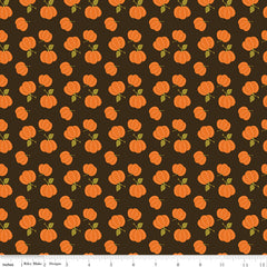 Awesome Autumn Raisin Pumpkins Yardage by Sandy Gervais for Riley Blake Designs