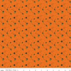 Awesome Autumn Orange Acorns Yardage by Sandy Gervais for Riley Blake Designs