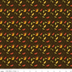 Awesome Autumn Raisin Leaves Yardage by Sandy Gervais for Riley Blake Designs