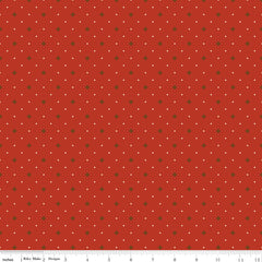 Awesome Autumn Red Ditsy Yardage by Sandy Gervais for Riley Blake Designs