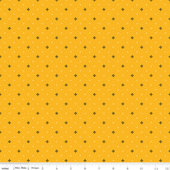 Awesome Autumn Saffron Ditsy Yardage by Sandy Gervais for Riley Blake Designs