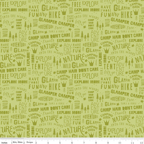 Glamp Camp Green Camp Phrases Yardage by My Mind