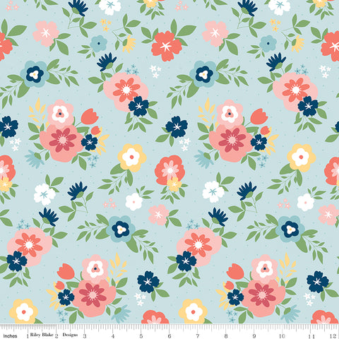 Sew Much Fun Sky Main Yardage by Echo Park Paper for Riley Blake Designs