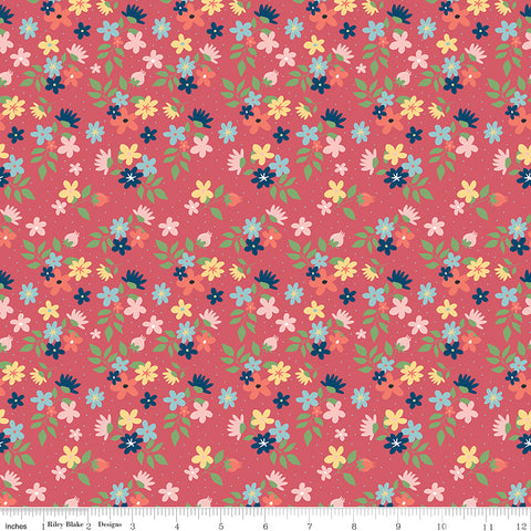 Sew Much Fun Tea Rose Floral Yardage by Echo Park Paper for Riley Blake Designs