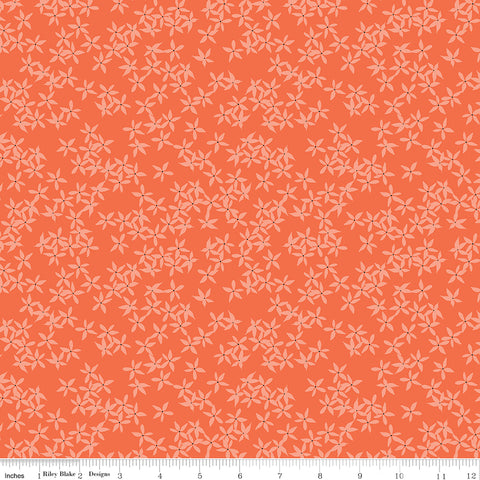 Maple Salmon Floral Yardage by Gabrielle Neil Design for Riley Blake Designs