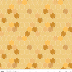 Daisy Fields Honey Honeycomb Yardage by Beverly McCullough for Riley Blake Designs